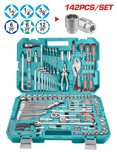 [XCHI14200] Caja de Herramientas de 142 Pcs INDUSTRIAL TOTAL THKTHP21426